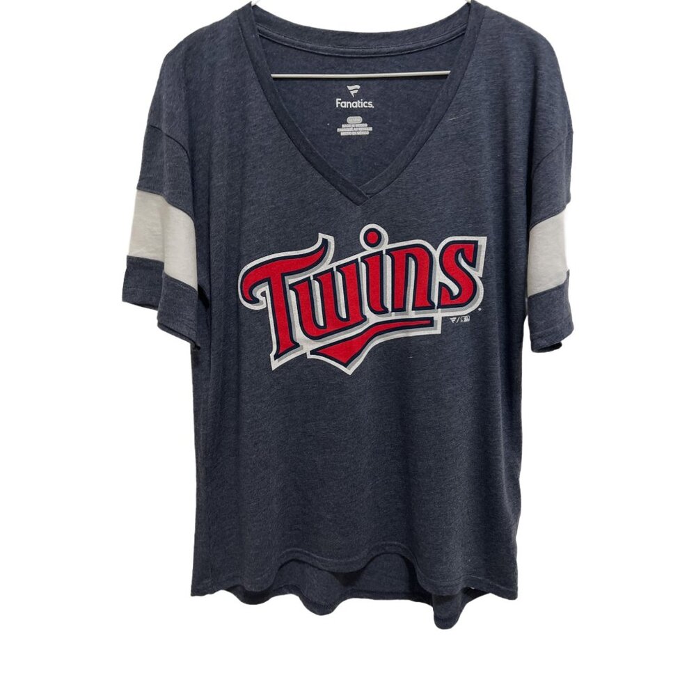 1025 MLB Minnesota Twins V-Neck Short Sleeve Tee